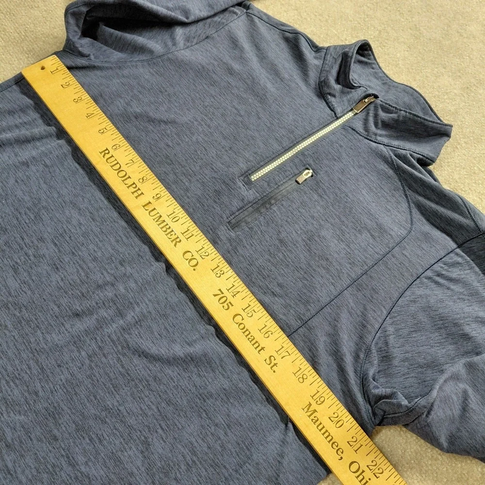 Daniel Cremieux Classics Blue Stripe 1/4 Quarter Zip Long Sleeve Pullover Mens L